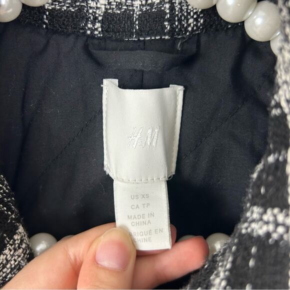 H&M Plaid Woven Knit Oversized Shacket Coat Jacket Size XS - Picture 10 of 15